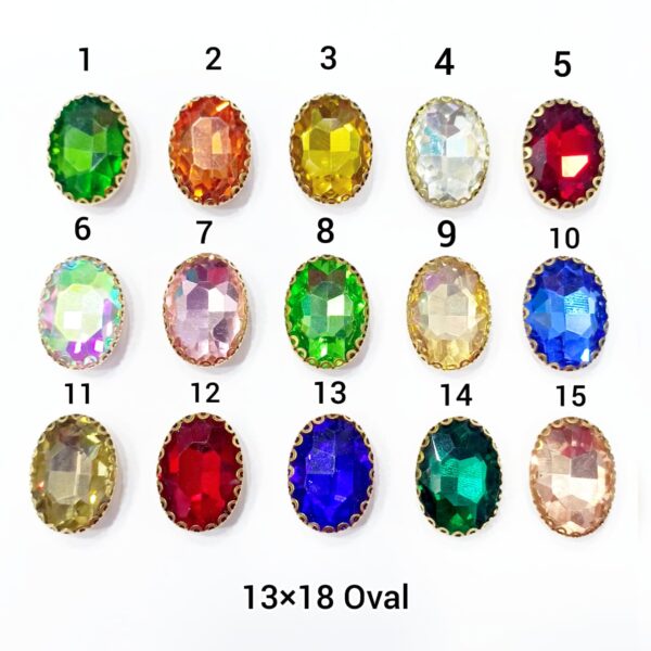 OVAL STONES 13*18mm (12 PCS PACK)